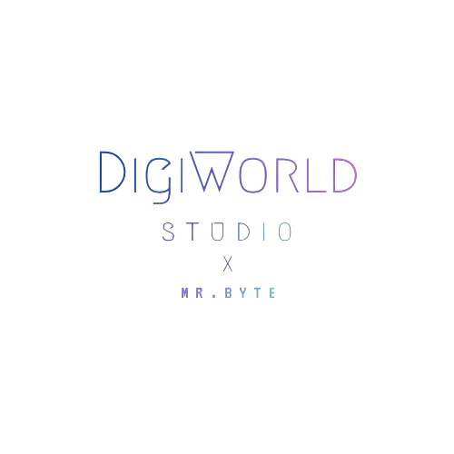 DigiWorld Studio x Mr. Byte logo